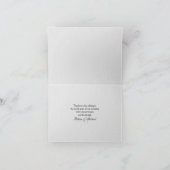 Carte de remerciement élégante en damassé à monogr (Intérieur)