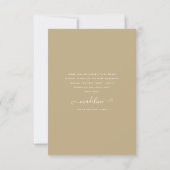 Carte de remerciement élégante en or pour la douch (Dos)