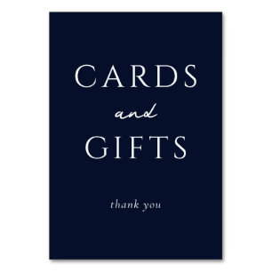Carte de Remerciement Élégante en Serif Bleu Marin
