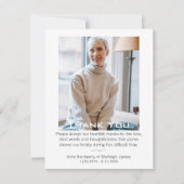 Carte de remerciement élégante pour célébration de (Devant)