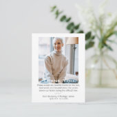 Carte de remerciement élégante pour célébration de (Debout devant)