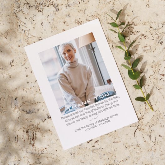 Carte de remerciement élégante pour célébration de