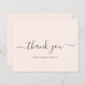 Carte de remerciement élégante pour entreprise tei (Devant / Derrière)