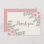 Carte de remerciement élégante pour la douche de m (Devant / Derrière)