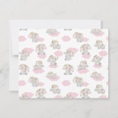 Carte de remerciement Éléphant Rose pour Baby Show (Dos)