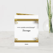 Carte de remerciement Élite Noir Or Élégant (Dos)