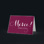 Carte de remerciement en calligraphie fantaisiste<br><div class="desc">Carte de remerciement personnalisable avec une écriture calligraphique fantaisiste. D'autres couleurs et articles similaires sont disponibles dans ma boutique.</div>