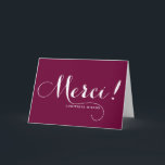 Carte de remerciement en calligraphie fantaisiste<br><div class="desc">Carte de remerciement personnalisable avec une écriture calligraphique fantaisiste. D'autres couleurs et articles similaires sont disponibles dans ma boutique.</div>