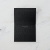 Carte de remerciement en damassé noir et blanc ave (Intérieur)