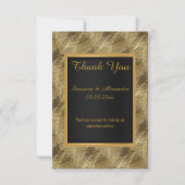 Carte de remerciement en feuille d'or noire BOTANI (Devant)