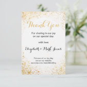 Carte de remerciement en feuille d'or Spry (Debout devant)