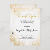 Carte de remerciement en feuille d'or Spry (Devant / Derrière)