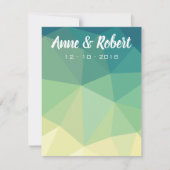 Carte de remerciement en mandala vert jaune (Devant)