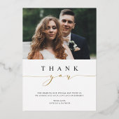 Carte de remerciement en or avec 2 photos pour tou (Verso)