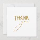 Carte de remerciement en or moderne (Devant)