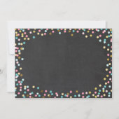 Carte de remerciement en paillettes dorées Confett (Dos)