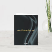 Carte de remerciement en soie noire Marquis Gold (Dos)