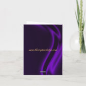 Carte de remerciement en soie violette Marquis ave (Dos)