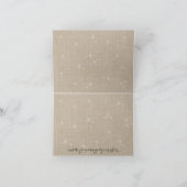 Carte de remerciement en toile de jute florale (Intérieur)