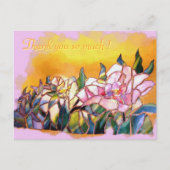 Carte de remerciement en verre artistique Pivoine (Devant)