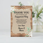 Carte de Remerciement Engagement Fleur Blanche Boi (Debout devant)