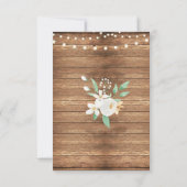 Carte de Remerciement Engagement Fleur Blanche Boi (Dos)