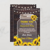 Carte de remerciement Engagement Mariage Pot de to (Devant / Derrière)