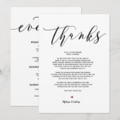 Carte de remerciement et d'itinéraire de mariage m (Devant / Derrière)