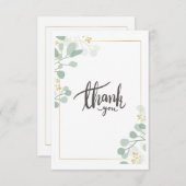 Carte de remerciement Eucalyptus (Devant / Derrière)