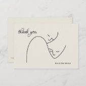 Carte de remerciement Faces (Devant / Derrière)