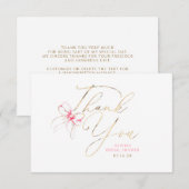Carte de remerciement fantaisiste élégante avec un (Devant / Derrière)