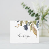 Carte de remerciement Feuillage d'automne (Debout devant)