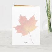 Carte de remerciement Feuilles d'automne sur papie (Dos)