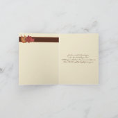 Carte de remerciement feuilles séchées orange brun (Intérieur)