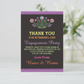 Carte de remerciement Fiesta de mariage violet Mex (Debout devant)