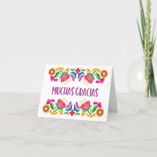 Carte de remerciement Fiesta, Merci beaucoup