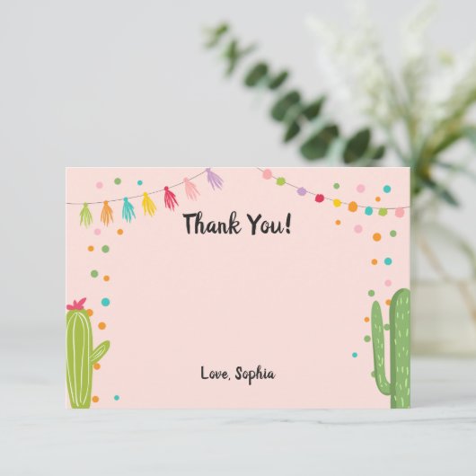 Carte de remerciement Fiesta Party Alpaca Llama Ra (Debout devant)