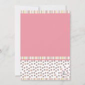 Carte de remerciement Fille et Cochon (Dos)