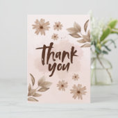 Carte de remerciement Fleur (Debout devant)