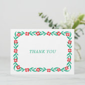 Carte de remerciement Fleur (Debout devant)