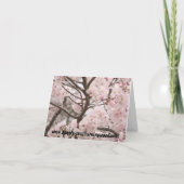 Carte de remerciement Fleur de cerisier (Dos)