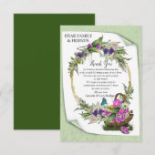 Carte de remerciement Fleur de printemps de la Sai (Devant / Derrière)