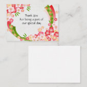 Carte de remerciement Fleur Japonaise (Devant / Derrière)