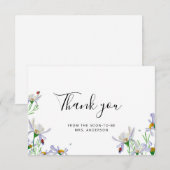 Carte de remerciement Fleur sauvage (Devant / Derrière)