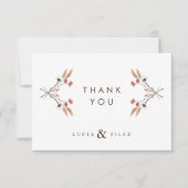 Carte de remerciement Fleur sauvage transversale é (Devant)