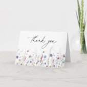 Carte de remerciement Fleur sauvage violette (Devant)