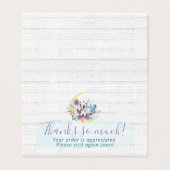 Carte de remerciement Fleurie de Coton Rustique Lu (Outside Unfolded)