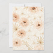 Carte de Remerciement Fleurie Élégante Rose Clair (Dos)