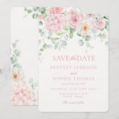 Carte de Remerciement Fleurie 'Pink Love is in Blo (Devant / Derrière)