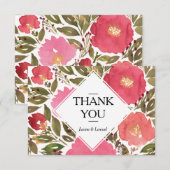 Carte de remerciement Fleurs Bloom (Devant / Derrière)